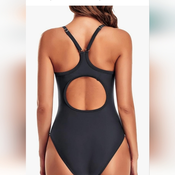 Athletic one piece swimsuit. tummy control black sz XS - Picture 2 of 8